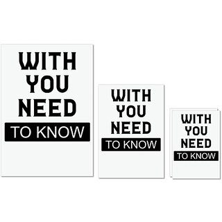 UDNAG Untearable Waterproof Stickers 155GSM 'Need to Know | With You Need' A4 x 1pc, A5 x 1pc & A6 x 2pc UDNAG Untearable Waterproof Stickers 155GSM 'Need to Know | With You Need' A4 x 1pc, A5 x 1pc & A6 x 2pc