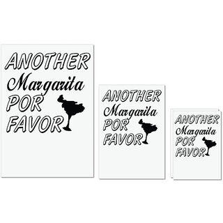                       UDNAG Untearable Waterproof Stickers 155GSM 'Margarita | another margirta por favor' A4 x 1pc, A5 x 1pc & A6 x 2pc                                              