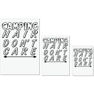UDNAG Untearable Waterproof Stickers 155GSM 'Camping | camping hair do not care' A4 x 1pc, A5 x 1pc & A6 x 2pc UDNAG Untearable Waterproof Stickers 155GSM 'Camping | camping hair do not care' A4 x 1pc, A5 x 1pc & A6 x 2pc