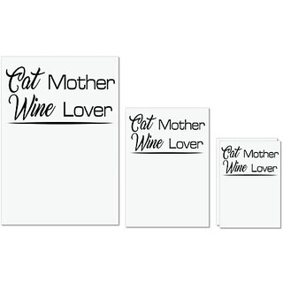UDNAG Untearable Waterproof Stickers 155GSM 'Mother | cat mother wine lover' A4 x 1pc, A5 x 1pc & A6 x 2pc UDNAG Untearable Waterproof Stickers 155GSM 'Mother | cat mother wine lover' A4 x 1pc, A5 x 1pc & A6 x 2pc