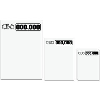 UDNAG Untearable Waterproof Stickers 155GSM 'CEO | 000,000' A4 x 1pc, A5 x 1pc & A6 x 2pc UDNAG Untearable Waterproof Stickers 155GSM 'CEO | 000,000' A4 x 1pc, A5 x 1pc & A6 x 2pc