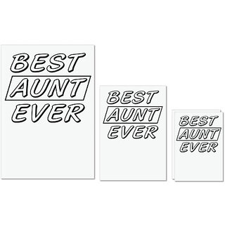 UDNAG Untearable Waterproof Stickers 155GSM 'Aunty | best aunt ever' A4 x 1pc, A5 x 1pc & A6 x 2pc UDNAG Untearable Waterproof Stickers 155GSM 'Aunty | best aunt ever' A4 x 1pc, A5 x 1pc & A6 x 2pc