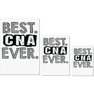                       UDNAG Untearable Waterproof Stickers 155GSM 'CNA | best cna ever' A4 x 1pc, A5 x 1pc & A6 x 2pc                                              