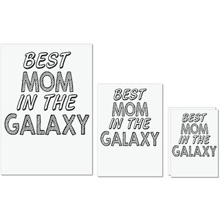                       UDNAG Untearable Waterproof Stickers 155GSM 'Mother | best mom in the galaxy,' A4 x 1pc, A5 x 1pc & A6 x 2pc                                              