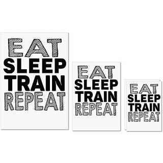 UDNAG Untearable Waterproof Stickers 155GSM 'Train, gym | eat sleep train repeat' A4 x 1pc, A5 x 1pc & A6 x 2pc UDNAG Untearable Waterproof Stickers 155GSM 'Train, gym | eat sleep train repeat' A4 x 1pc, A5 x 1pc & A6 x 2pc