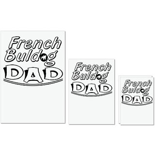 UDNAG Untearable Waterproof Stickers 155GSM 'Father | french baldog dad' A4 x 1pc, A5 x 1pc & A6 x 2pc UDNAG Untearable Waterproof Stickers 155GSM 'Father | french baldog dad' A4 x 1pc, A5 x 1pc & A6 x 2pc