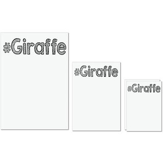                       UDNAG Untearable Waterproof Stickers 155GSM '| giraffe' A4 x 1pc, A5 x 1pc & A6 x 2pc                                              
