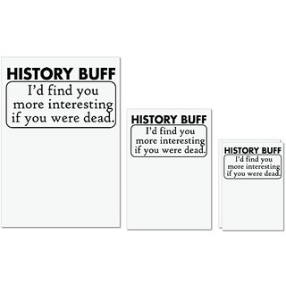 UDNAG Untearable Waterproof Stickers 155GSM 'History Buff | history buff' A4 x 1pc, A5 x 1pc & A6 x 2pc UDNAG Untearable Waterproof Stickers 155GSM 'History Buff | history buff' A4 x 1pc, A5 x 1pc & A6 x 2pc