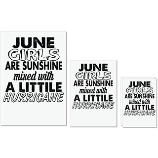                       UDNAG Untearable Waterproof Stickers 155GSM 'Girls | june girls' A4 x 1pc, A5 x 1pc & A6 x 2pc                                              