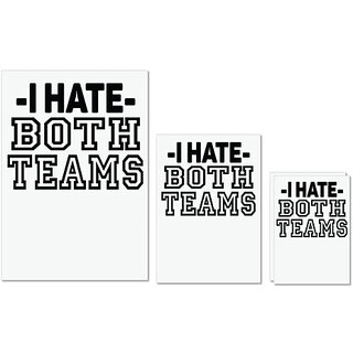 UDNAG Untearable Waterproof Stickers 155GSM 'Hate teams | i hate both teams' A4 x 1pc, A5 x 1pc & A6 x 2pc UDNAG Untearable Waterproof Stickers 155GSM 'Hate teams | i hate both teams' A4 x 1pc, A5 x 1pc & A6 x 2pc