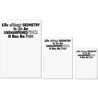 UDNAG Untearable Waterproof Stickers 155GSM 'Geometry | life without geometry is like an' A4 x 1pc, A5 x 1pc & A6 x 2pc UDNAG Untearable Waterproof Stickers 155GSM 'Geometry | life without geometry is like an' A4 x 1pc, A5 x 1pc & A6 x 2pc
