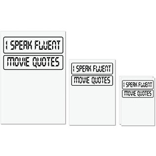 UDNAG Untearable Waterproof Stickers 155GSM 'Movie Quotes | i speak fluent movie quotes' A4 x 1pc, A5 x 1pc & A6 x 2pc UDNAG Untearable Waterproof Stickers 155GSM 'Movie Quotes | i speak fluent movie quotes' A4 x 1pc, A5 x 1pc & A6 x 2pc