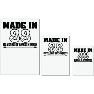 UDNAG Untearable Waterproof Stickers 155GSM 'Awesomeness | made in 89' A4 x 1pc, A5 x 1pc & A6 x 2pc UDNAG Untearable Waterproof Stickers 155GSM 'Awesomeness | made in 89' A4 x 1pc, A5 x 1pc & A6 x 2pc