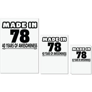 UDNAG Untearable Waterproof Stickers 155GSM 'Awesomeness | made in78' A4 x 1pc, A5 x 1pc & A6 x 2pc UDNAG Untearable Waterproof Stickers 155GSM 'Awesomeness | made in78' A4 x 1pc, A5 x 1pc & A6 x 2pc