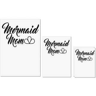                       UDNAG Untearable Waterproof Stickers 155GSM 'Mother | mermaid mom-a' A4 x 1pc, A5 x 1pc & A6 x 2pc                                              