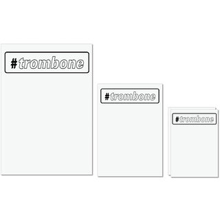UDNAG Untearable Waterproof Stickers 155GSM '| trombone-a' A4 x 1pc, A5 x 1pc & A6 x 2pc UDNAG Untearable Waterproof Stickers 155GSM '| trombone-a' A4 x 1pc, A5 x 1pc & A6 x 2pc