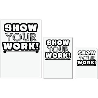 UDNAG Untearable Waterproof Stickers 155GSM 'Hardwork | show your work' A4 x 1pc, A5 x 1pc & A6 x 2pc UDNAG Untearable Waterproof Stickers 155GSM 'Hardwork | show your work' A4 x 1pc, A5 x 1pc & A6 x 2pc