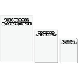 UDNAG Untearable Waterproof Stickers 155GSM 'Drummer | the drummer always right!' A4 x 1pc, A5 x 1pc & A6 x 2pc UDNAG Untearable Waterproof Stickers 155GSM 'Drummer | the drummer always right!' A4 x 1pc, A5 x 1pc & A6 x 2pc