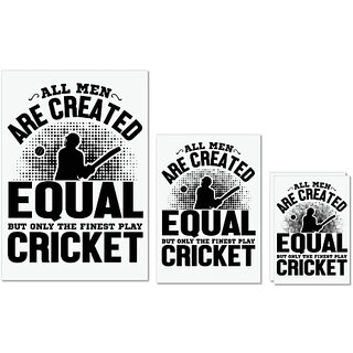UDNAG Untearable Waterproof Stickers 155GSM 'Cricket | All men are-1' A4 x 1pc, A5 x 1pc & A6 x 2pc UDNAG Untearable Waterproof Stickers 155GSM 'Cricket | All men are-1' A4 x 1pc, A5 x 1pc & A6 x 2pc