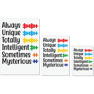 UDNAG Untearable Waterproof Stickers 155GSM 'Mysterious | Always Unique' A4 x 1pc, A5 x 1pc & A6 x 2pc UDNAG Untearable Waterproof Stickers 155GSM 'Mysterious | Always Unique' A4 x 1pc, A5 x 1pc & A6 x 2pc