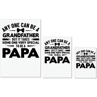 UDNAG Untearable Waterproof Stickers 155GSM 'Father | Any one can be' A4 x 1pc, A5 x 1pc & A6 x 2pc UDNAG Untearable Waterproof Stickers 155GSM 'Father | Any one can be' A4 x 1pc, A5 x 1pc & A6 x 2pc