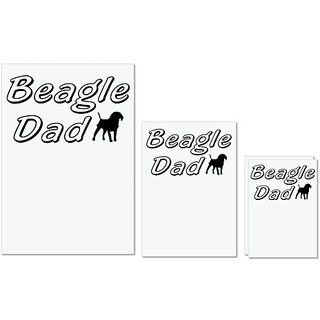 UDNAG Untearable Waterproof Stickers 155GSM 'Father | beaegle dad' A4 x 1pc, A5 x 1pc & A6 x 2pc UDNAG Untearable Waterproof Stickers 155GSM 'Father | beaegle dad' A4 x 1pc, A5 x 1pc & A6 x 2pc