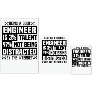                       UDNAG Untearable Waterproof Stickers 155GSM 'Engineer | Being a good' A4 x 1pc, A5 x 1pc & A6 x 2pc                                              