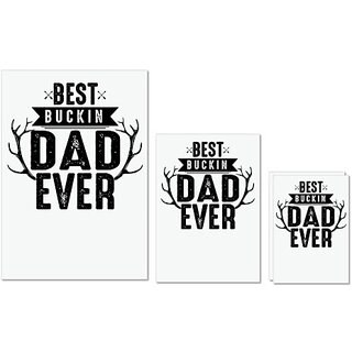 UDNAG Untearable Waterproof Stickers 155GSM 'Father | est Buckin Dad ever' A4 x 1pc, A5 x 1pc & A6 x 2pc UDNAG Untearable Waterproof Stickers 155GSM 'Father | est Buckin Dad ever' A4 x 1pc, A5 x 1pc & A6 x 2pc