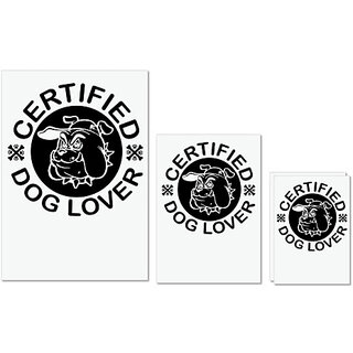 UDNAG Untearable Waterproof Stickers 155GSM 'Dog Lover | Certified' A4 x 1pc, A5 x 1pc & A6 x 2pc UDNAG Untearable Waterproof Stickers 155GSM 'Dog Lover | Certified' A4 x 1pc, A5 x 1pc & A6 x 2pc