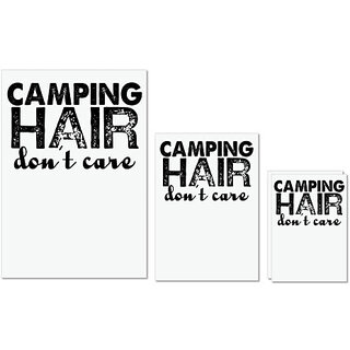 UDNAG Untearable Waterproof Stickers 155GSM 'Camping | camping hair don't care' A4 x 1pc, A5 x 1pc & A6 x 2pc UDNAG Untearable Waterproof Stickers 155GSM 'Camping | camping hair don't care' A4 x 1pc, A5 x 1pc & A6 x 2pc