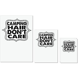 UDNAG Untearable Waterproof Stickers 155GSM 'Camping | camping hair don't' A4 x 1pc, A5 x 1pc & A6 x 2pc UDNAG Untearable Waterproof Stickers 155GSM 'Camping | camping hair don't' A4 x 1pc, A5 x 1pc & A6 x 2pc