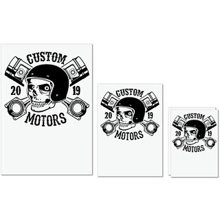                       UDNAG Untearable Waterproof Stickers 155GSM 'Death | Custom' A4 x 1pc, A5 x 1pc & A6 x 2pc                                              