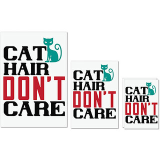 UDNAG Untearable Waterproof Stickers 155GSM 'Cat | cat hair dont care o1' A4 x 1pc, A5 x 1pc & A6 x 2pc UDNAG Untearable Waterproof Stickers 155GSM 'Cat | cat hair dont care o1' A4 x 1pc, A5 x 1pc & A6 x 2pc