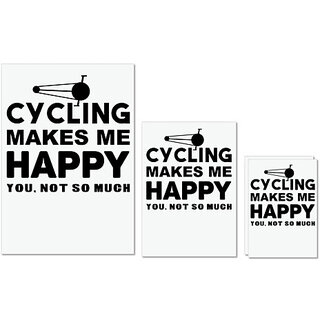 UDNAG Untearable Waterproof Stickers 155GSM 'Cycling | Cycling Makes Me,' A4 x 1pc, A5 x 1pc & A6 x 2pc UDNAG Untearable Waterproof Stickers 155GSM 'Cycling | Cycling Makes Me,' A4 x 1pc, A5 x 1pc & A6 x 2pc