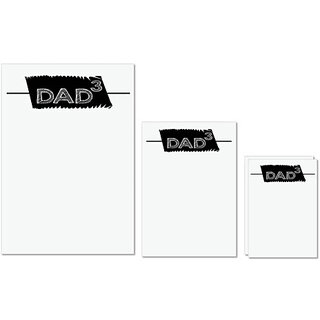                       UDNAG Untearable Waterproof Stickers 155GSM 'Father | 2 dad 3' A4 x 1pc, A5 x 1pc & A6 x 2pc                                              