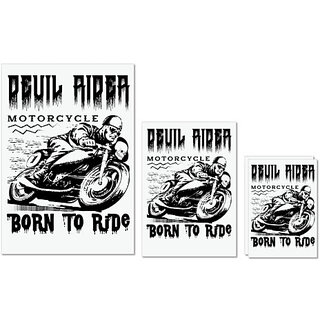 UDNAG Untearable Waterproof Stickers 155GSM 'Rider | Devil rider' A4 x 1pc, A5 x 1pc & A6 x 2pc UDNAG Untearable Waterproof Stickers 155GSM 'Rider | Devil rider' A4 x 1pc, A5 x 1pc & A6 x 2pc