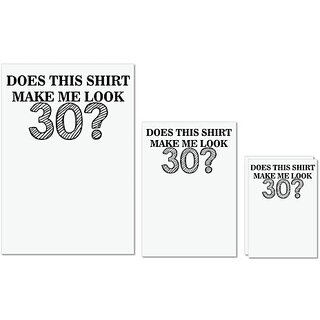 UDNAG Untearable Waterproof Stickers 155GSM 'Shirt | does this shirt make me look 30' A4 x 1pc, A5 x 1pc & A6 x 2pc UDNAG Untearable Waterproof Stickers 155GSM 'Shirt | does this shirt make me look 30' A4 x 1pc, A5 x 1pc & A6 x 2pc