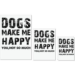 UDNAG Untearable Waterproof Stickers 155GSM 'Dog | dogs make me happy' A4 x 1pc, A5 x 1pc & A6 x 2pc UDNAG Untearable Waterproof Stickers 155GSM 'Dog | dogs make me happy' A4 x 1pc, A5 x 1pc & A6 x 2pc