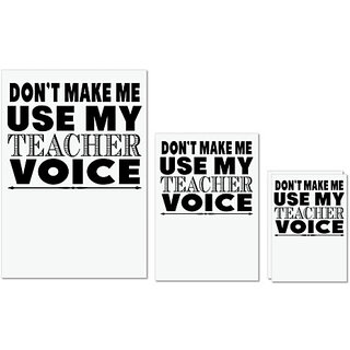 UDNAG Untearable Waterproof Stickers 155GSM 'Teacher | on't make me use my' A4 x 1pc, A5 x 1pc & A6 x 2pc UDNAG Untearable Waterproof Stickers 155GSM 'Teacher | on't make me use my' A4 x 1pc, A5 x 1pc & A6 x 2pc
