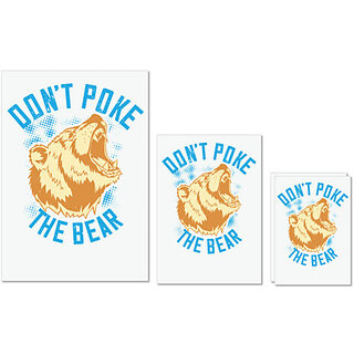 UDNAG Untearable Waterproof Stickers 155GSM 'The Bear | Dont poke the bear' A4 x 1pc, A5 x 1pc & A6 x 2pc UDNAG Untearable Waterproof Stickers 155GSM 'The Bear | Dont poke the bear' A4 x 1pc, A5 x 1pc & A6 x 2pc