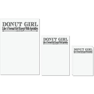 UDNAG Untearable Waterproof Stickers 155GSM '| donut girl' A4 x 1pc, A5 x 1pc & A6 x 2pc UDNAG Untearable Waterproof Stickers 155GSM '| donut girl' A4 x 1pc, A5 x 1pc & A6 x 2pc