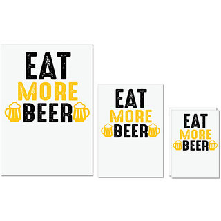 UDNAG Untearable Waterproof Stickers 155GSM 'Beer | Eat More beer' A4 x 1pc, A5 x 1pc & A6 x 2pc UDNAG Untearable Waterproof Stickers 155GSM 'Beer | Eat More beer' A4 x 1pc, A5 x 1pc & A6 x 2pc