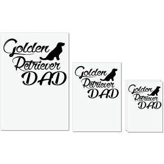 UDNAG Untearable Waterproof Stickers 155GSM 'Father | olden retriever dad' A4 x 1pc, A5 x 1pc & A6 x 2pc UDNAG Untearable Waterproof Stickers 155GSM 'Father | olden retriever dad' A4 x 1pc, A5 x 1pc & A6 x 2pc