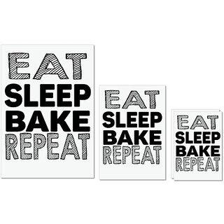 UDNAG Untearable Waterproof Stickers 155GSM 'Bake | eat sleep bake repeat' A4 x 1pc, A5 x 1pc & A6 x 2pc UDNAG Untearable Waterproof Stickers 155GSM 'Bake | eat sleep bake repeat' A4 x 1pc, A5 x 1pc & A6 x 2pc