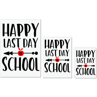 UDNAG Untearable Waterproof Stickers 155GSM 'School | Happy Last Day School' A4 x 1pc, A5 x 1pc & A6 x 2pc UDNAG Untearable Waterproof Stickers 155GSM 'School | Happy Last Day School' A4 x 1pc, A5 x 1pc & A6 x 2pc