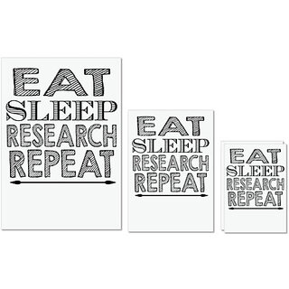 UDNAG Untearable Waterproof Stickers 155GSM 'Research | eat sleep research' A4 x 1pc, A5 x 1pc & A6 x 2pc UDNAG Untearable Waterproof Stickers 155GSM 'Research | eat sleep research' A4 x 1pc, A5 x 1pc & A6 x 2pc