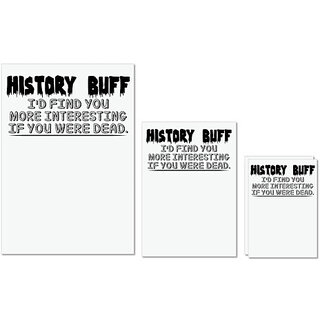 UDNAG Untearable Waterproof Stickers 155GSM 'History | history buff' A4 x 1pc, A5 x 1pc & A6 x 2pc UDNAG Untearable Waterproof Stickers 155GSM 'History | history buff' A4 x 1pc, A5 x 1pc & A6 x 2pc