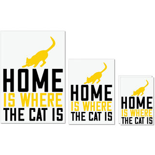 UDNAG Untearable Waterproof Stickers 155GSM 'Cat | home is where the cat is' A4 x 1pc, A5 x 1pc & A6 x 2pc UDNAG Untearable Waterproof Stickers 155GSM 'Cat | home is where the cat is' A4 x 1pc, A5 x 1pc & A6 x 2pc