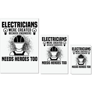 UDNAG Untearable Waterproof Stickers 155GSM 'Electrician | Electrician were' A4 x 1pc, A5 x 1pc & A6 x 2pc UDNAG Untearable Waterproof Stickers 155GSM 'Electrician | Electrician were' A4 x 1pc, A5 x 1pc & A6 x 2pc