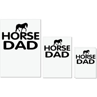 UDNAG Untearable Waterproof Stickers 155GSM 'Father | horse dad' A4 x 1pc, A5 x 1pc & A6 x 2pc UDNAG Untearable Waterproof Stickers 155GSM 'Father | horse dad' A4 x 1pc, A5 x 1pc & A6 x 2pc